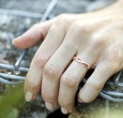 Beneto Rózsaszín aranyozott ezüst gyűrű kristályokkal AGG191 (Kerület 56 mm)