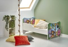 Halmar Gyermekek lécekkel ellátott ágy és egy matracot Boldog Dzsungel - fehér / színkombináció