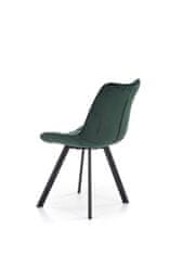 Étkező szék K332 - sötétzöld/fekete