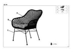 Halmar Étkező szék K336 - természetes / sötétbarna/fekete