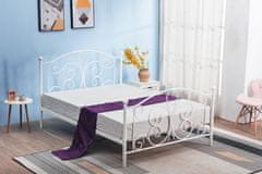 Halmar Fém egyszemélyes ágy lécekkel ellátott ágy Panama 120 - fehér