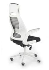 Halmar Irodai szék karfákkal Franklin - fehér fekete / szürke
