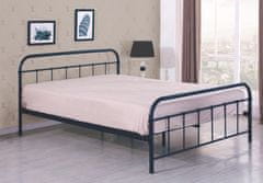 Halmar Fém egyszemélyes ágy lécekkel ellátott ágy Linda 120 - fekete