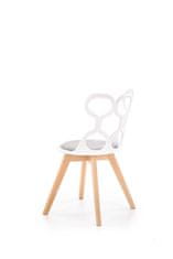 Halmar Étkező szék K308 - fehér/szürke / természetes
