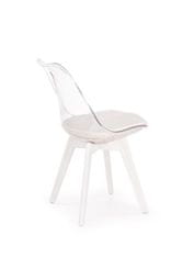 Halmar Étkező szék K245 - fehér / átlátszó