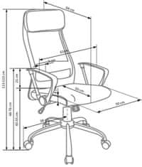 Halmar Irodai szék karfákkal Zoomolás - fekete/szürke