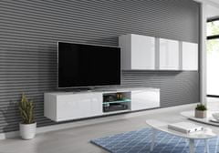 Halmar TV asztal a falon Livo 180W - fehér / fehér fényes