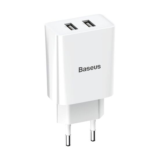 BASEUS Wall töltő 2x USB 2.1A 10.5W, fehér