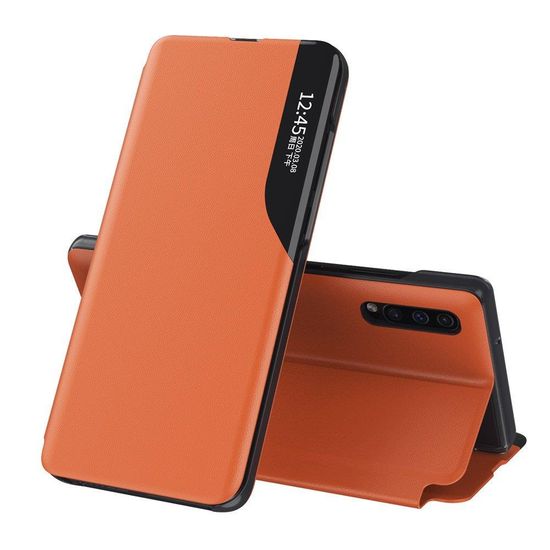 MG Eco Leather View könyv tok Xiaomi Poco M3 / Redmi 9T, narancssárga