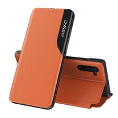 MG Eco Leather View könyv tok Huawei P40 Lite E, narancssárga
