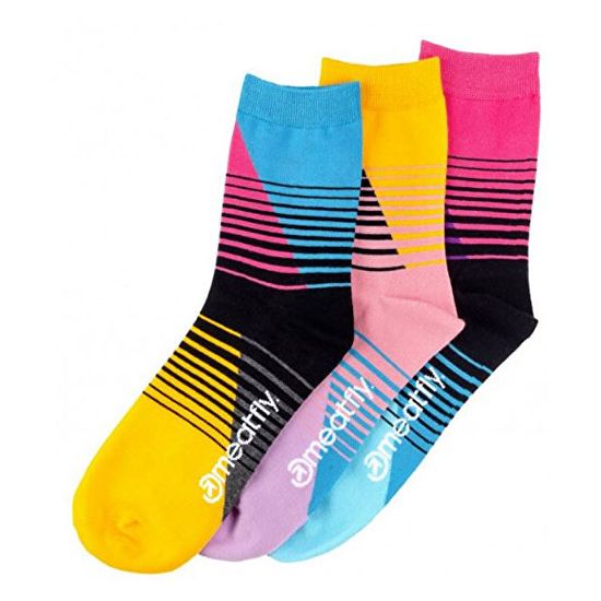 MEATFLY 3 PACK - zokni Color Scale socks - S19 Multipack