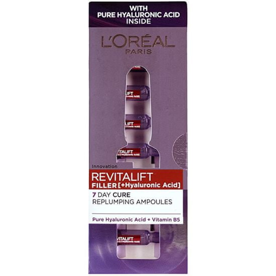 Loreal Paris A bőrfeltöltő arcápoló hialuronsavval Revitalift Filler (Hyaluronic Acid) 7 x 1,3 ml