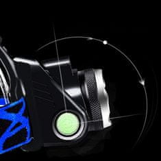MG T6 Headlamp akkumulátoros fejlámpa LED Zoom, fekete