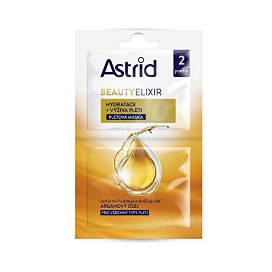 Astrid Hidratáló és tápláló arcmaszk Beauty Elixir 2 x 8 ml