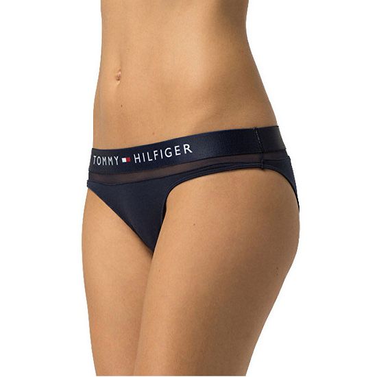 Tommy Hilfiger Női alsó Sheer Flex Cotton Bikini UW0UW00022-416 Navy Blazer