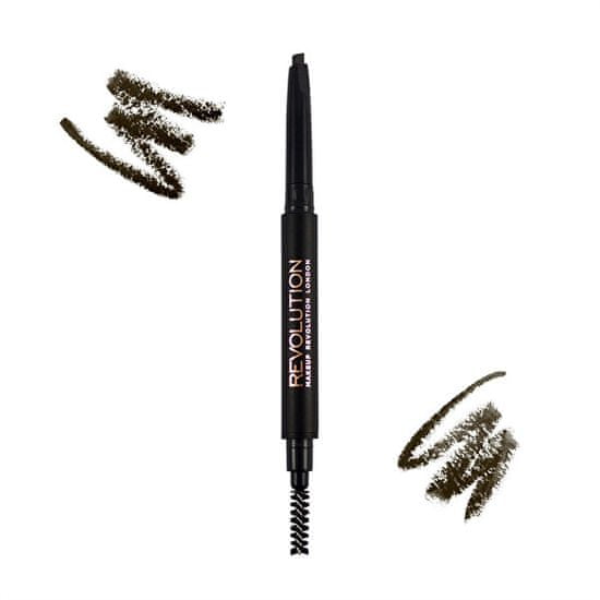 Makeup Revolution Precíz szemceruza ecsettel (Duo Brow Pencil) 0,15 g