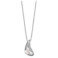 Silver Cat Elegáns nyaklánc cirkónium kövekkel és gyöngyökkel SC297 (lánc, medál)