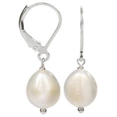 JwL Luxury Pearls Ezüst fülbevaló, fehér igazgyönggyel JL0148