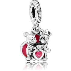 Pandora Romantikus medál Mickey és Minnie Szerelme 797769CZR