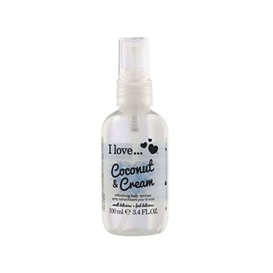 I Love Cosmetics Frissítő testpermet kókusz és bársonyos krém illattal (Coconut & Cream Refreshing Body Spritzer) 100