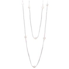 JwL Luxury Pearls Hosszú nyaklánc fehér igazgyöngyökből JL0427