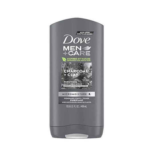 Dove Tusfürdő férfiaknak Men+Care Charcoal & Clay (Body And Face Wash)