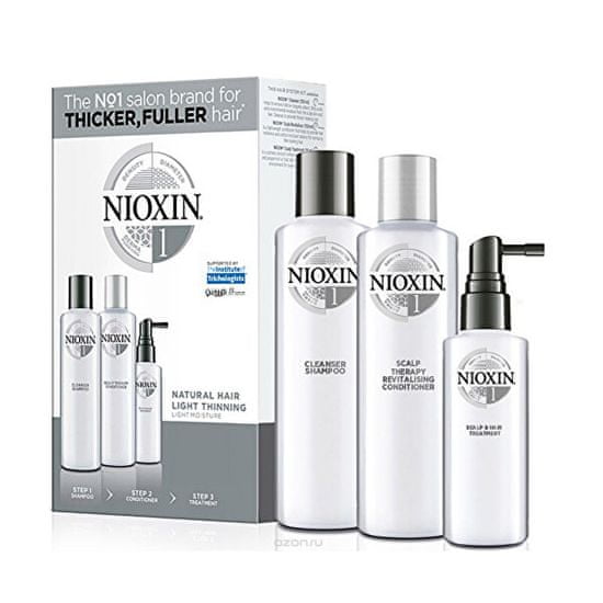 Nioxin Ajándék szett vékonyszálú, enyhén elvékonyodó természetes hajra System 1