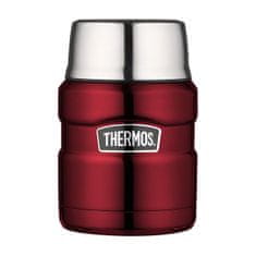 Thermos Stílus Az élelmiszer-termosz kanállal és egy pohárral - piros 470 ml