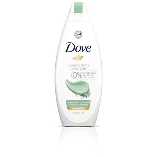 Dove Tusfürdő zöld agyaggal Purifying Detox (Shower Gel)