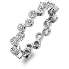 Hot Diamonds Luxus ezüst gyűrű topázzal és gyémánttal Willow DR208 (Kerület 51 mm)