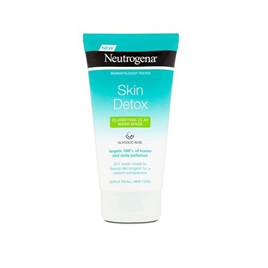 Neutrogena Tisztító emulzió és arcmaszk 2 az 1-ben (Skin Detox Clarifying Clay Wash Mask) 150 ml