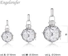 Engelsrufer Ezüst medál Angyalharang fehér csengővel ER-01 (Átmérő 2 cm)