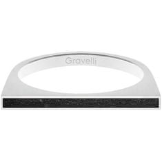 Gravelli Acélgyűrű, egyik oldalsó acél / antracit GJRWSSA121 (Kerület 56 mm)