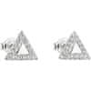Ezüst fülbevaló cirkónium kövekkel fehér háromszög 11.042,1