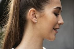 JwL Luxury Pearls Gyengéd fülbevaló igazgyönggyel és kristályokkal JL0586