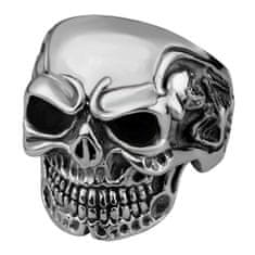 Troli Stílusos férfi gyűrű koponya alakú dísszel (Kerület 62 mm)