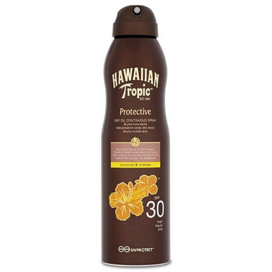 Hawaiian Tropic Száraz napozó olaj SPF 30 Hawaiian Tropic Protective (Dry Oil Continuous Spray) 180 ml