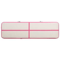 shumee rózsaszín PVC felfújható tornamatrac pumpával 600 x 100 x 15 cm