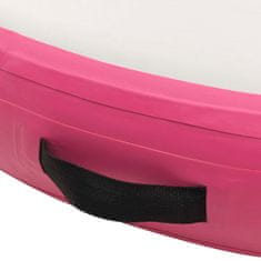 Greatstore rózsaszín PVC felfújható tornamatrac pumpával 100 x 100 x 15 cm