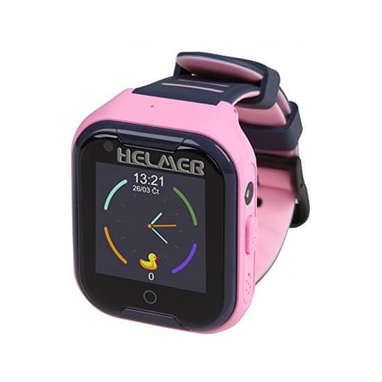 Helmer LK 709 4G rózsaszín - gyerekóra GPS lokátorral és videohívással