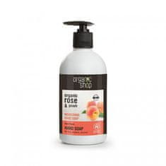 Organic Shop Tápláló kézszappan rózsa és barack (Nourising Hand Soap) 500 ml