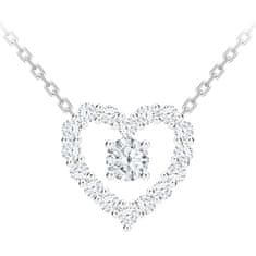Preciosa Romantikus ezüst nyaklánc First Love cirkónium kövekkel Preciosa 5302 00