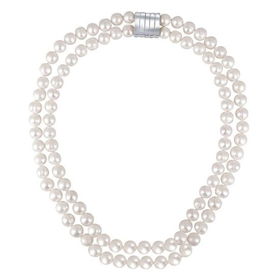 JwL Luxury Pearls Dupla nyaklánc fehér igazgyöngyből JL0656