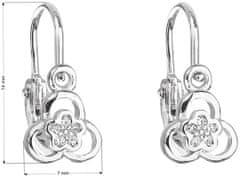 Evolution Group Ezüst gyermek fülbevaló cirkónium kövekkel Fuchsia 11171.3