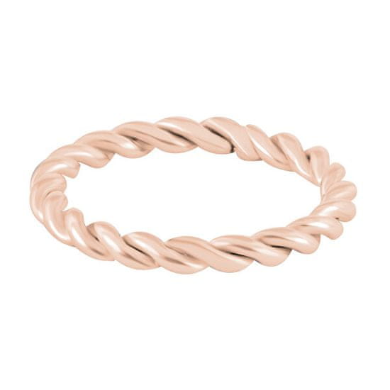Troli Modern csavart rózsaszínű aranyozott gyűrű