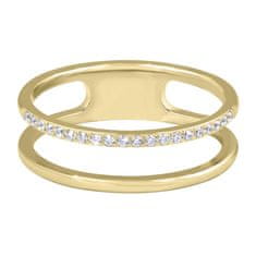 Troli Dupla minimalista acél gyűrű Gold (Kerület 52 mm)