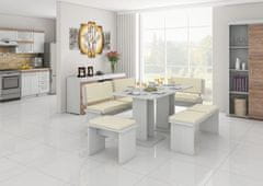 Meblocross Étkezőasztal Kötvény BON-04 - kézműves fehér