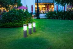 GRUNDIG Napelemes lámpa készlet 3 db, 52x6,5cm rozsdamentes acél 2x LED 1x AAA 600mAh