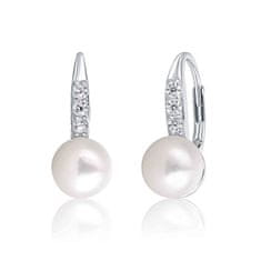 JwL Luxury Pearls Ezüst gyöngyház és cirkónium fülbevaló JL0601