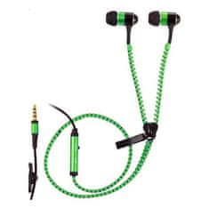 Trevi sztereó fülhallgató mikrofonnal, ZIP 681 M fülhallgató fejhallgató, zöld